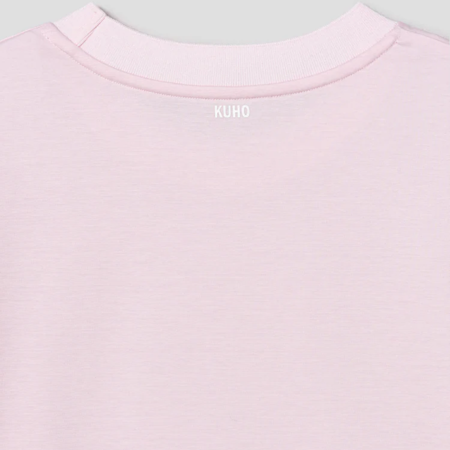 KUHO [Golf] Pocket Detail Round Neck T-Shirt - Light Pink