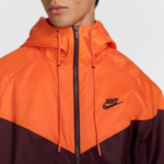Nike Sportswear Windrunner Hooded Jacket — Burgundy Crush / Safety Orange