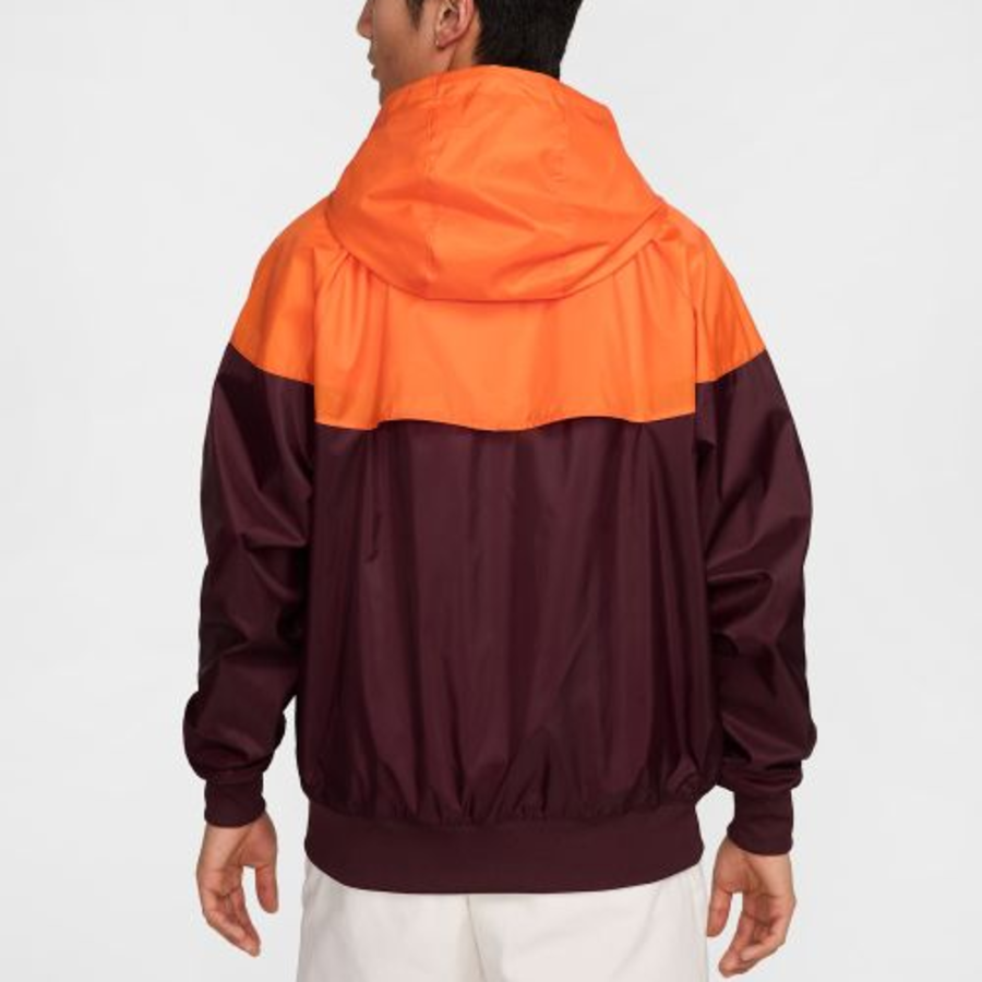 Nike Sportswear Windrunner Hooded Jacket — Burgundy Crush / Safety Orange