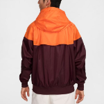 Nike Sportswear Windrunner Hooded Jacket — Burgundy Crush / Safety Orange