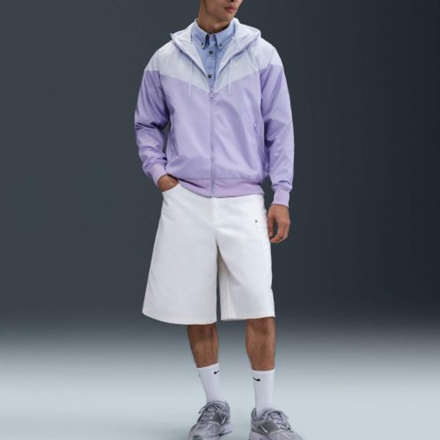 Nike Sportswear Windrunner Hooded Jacket — Hydrangeas / Football Grey