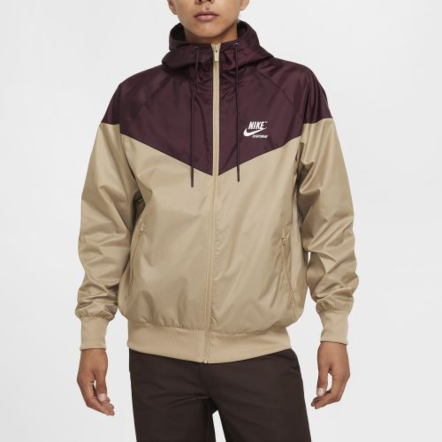 Nike Woven Windrunner Lined Jacket — Burgundy Crush / Parachute Beige