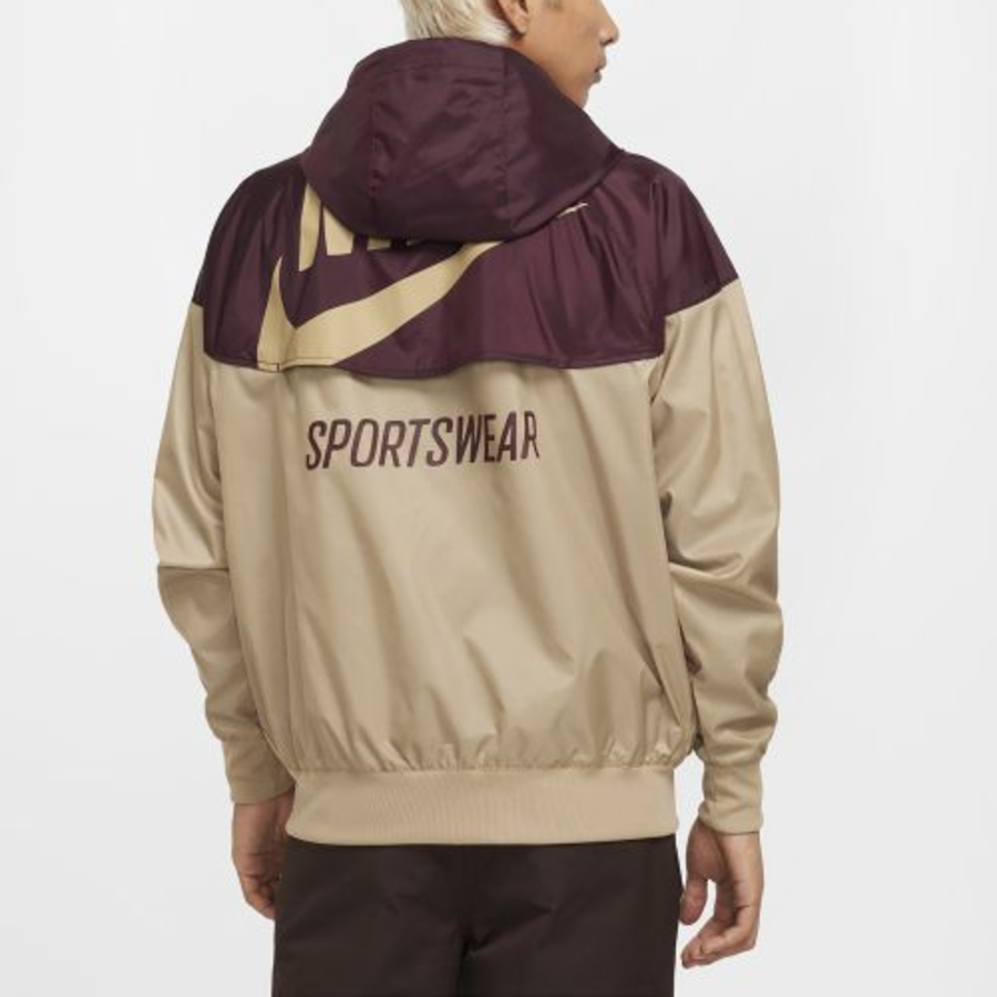 Nike Woven Windrunner Lined Jacket — Burgundy Crush / Parachute Beige