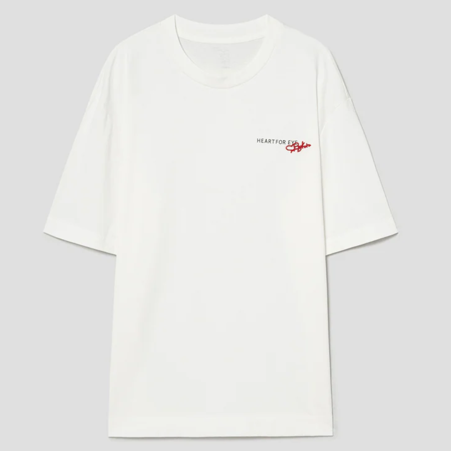 KUHO HEART FOR EYE Oversized T-Shirt — White
