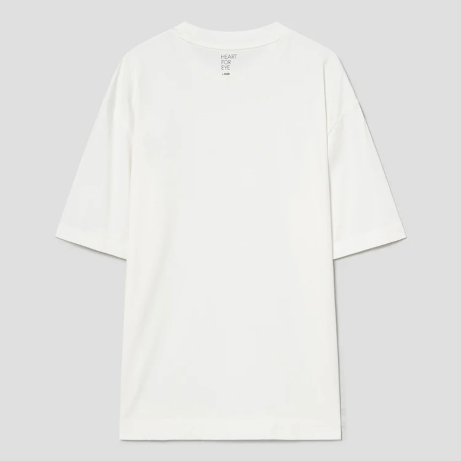 KUHO HEART FOR EYE Oversized T-Shirt — White