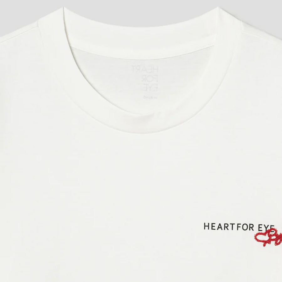 KUHO HEART FOR EYE Oversized T-Shirt — White