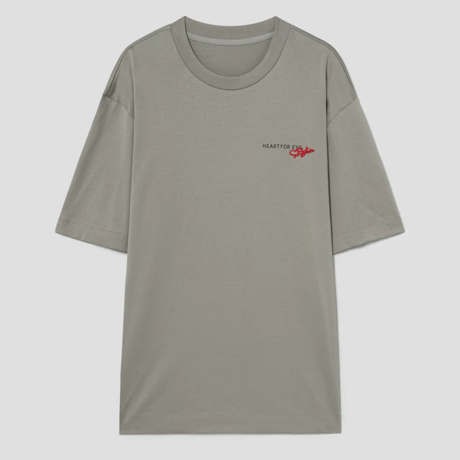 KUHO [HEART FOR EYE] Oversized T-Shirt - Khaki
