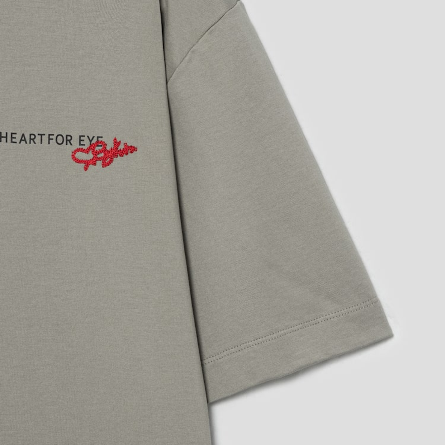 KUHO [HEART FOR EYE] Oversized T-Shirt - Khaki