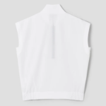 KUHO [Golf] Half Zip-Up High Neck Sleeveless Top - White