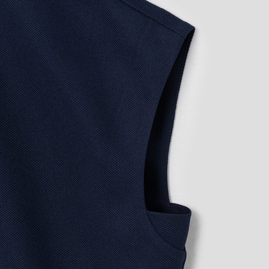 KUHO [Golf] Half Zip-Up High Neck Sleeveless Top - Navy