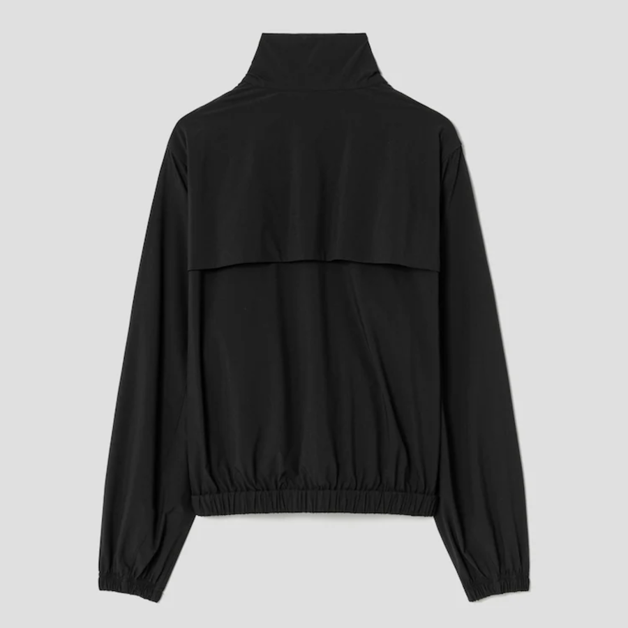 KUHO [Golf] Half Zip-Up High Neck Long Sleeve Top - Black