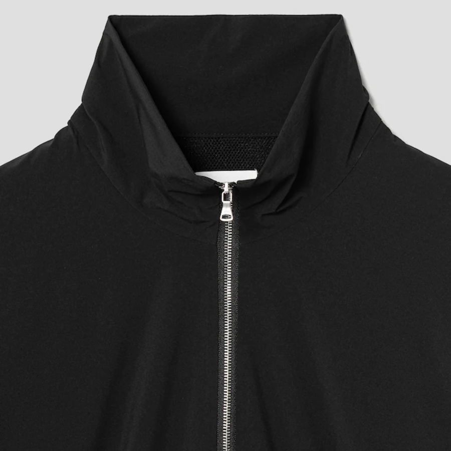 KUHO [Golf] Half Zip-Up High Neck Long Sleeve Top - Black