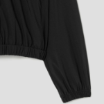 KUHO [Golf] Half Zip-Up High Neck Long Sleeve Top - Black