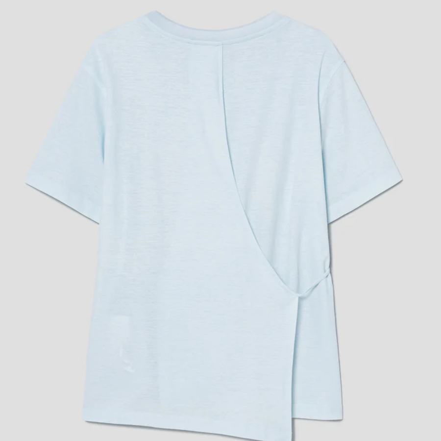 KUHO Cotton Round Neck Short Sleeve T-Shirt - Sky Blue