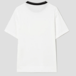 KUHO Cotton Appliqué Accentuated T-Shirt — White