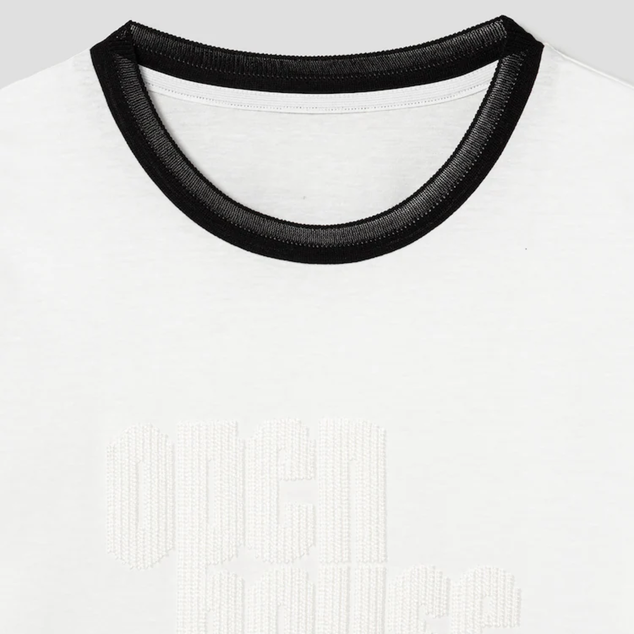 KUHO Cotton Appliqué Accentuated T-Shirt — White