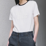 KUHO Cotton Appliqué Accentuated T-Shirt — White
