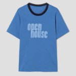 KUHO Cotton Appliqué Accentuated T-Shirt - Blue