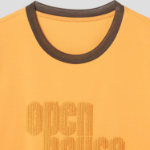 KUHO Cotton Appliqué Accentuated T-Shirt - Yellow