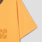 KUHO Cotton Appliqué Accentuated T-Shirt - Yellow