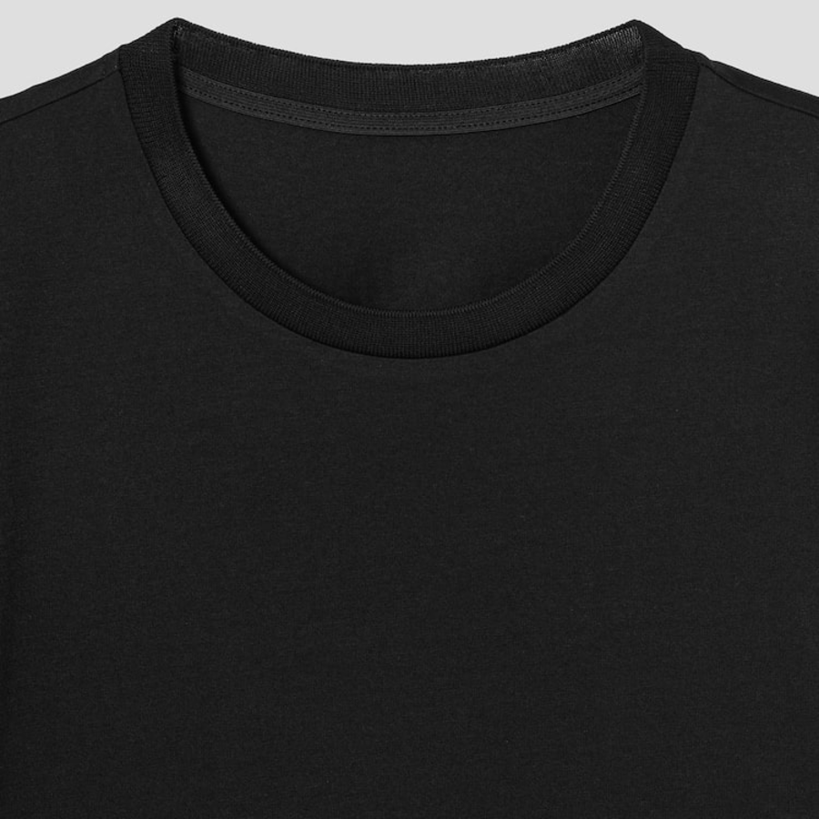 KUHO Cotton Drape Details T-Shirt- Black