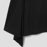 KUHO Cotton Drape Details T-Shirt- Black