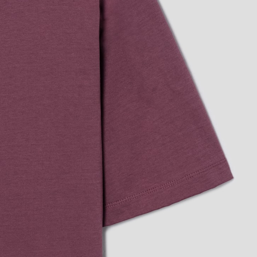 KUHO Cotton Drape Details T-Shirt - Purple