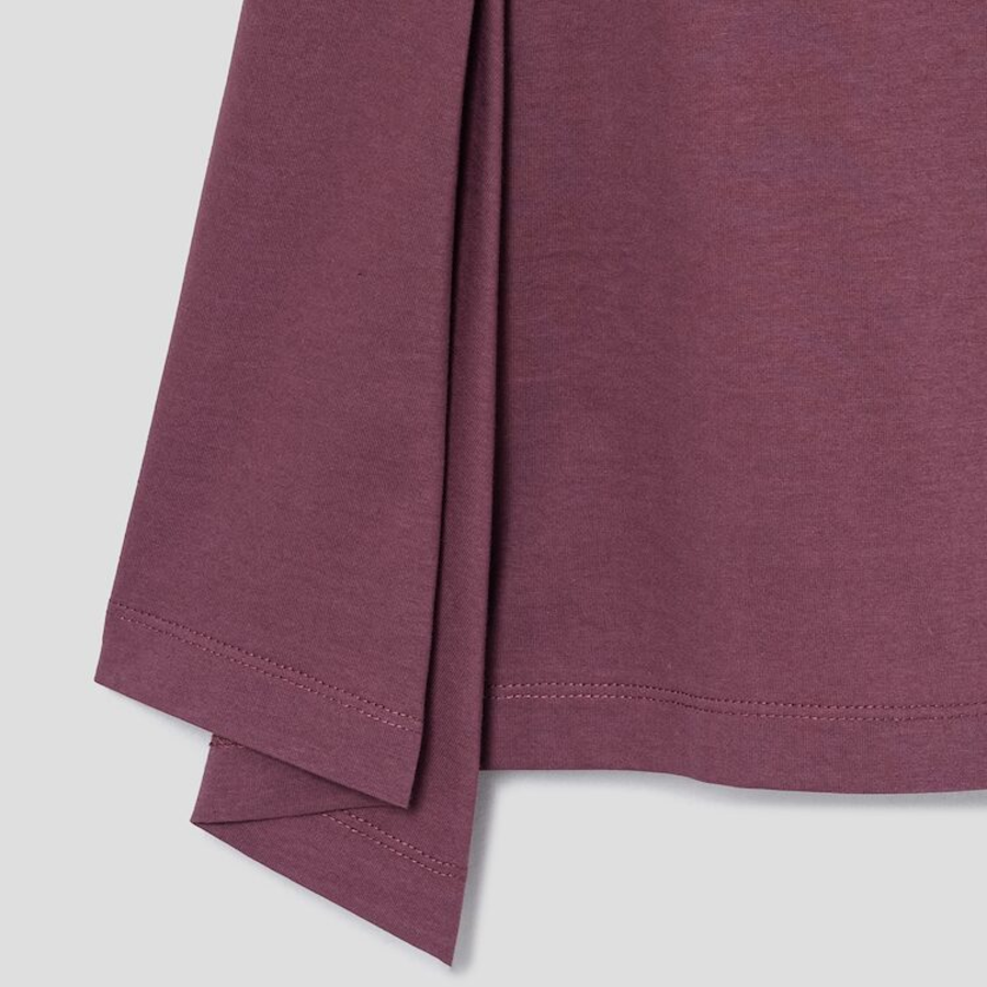 KUHO Cotton Drape Details T-Shirt - Purple