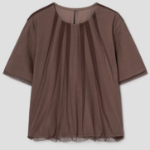 KUHO See-Through Layered Short-Sleeved T-Shirt - Yellowish Brown