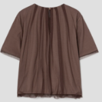 KUHO See-Through Layered Short-Sleeved T-Shirt - Yellowish Brown