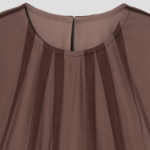 KUHO See-Through Layered Short-Sleeved T-Shirt - Yellowish Brown