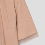 KUHO See-Through Layered Short-Sleeved T-Shirt - Beige