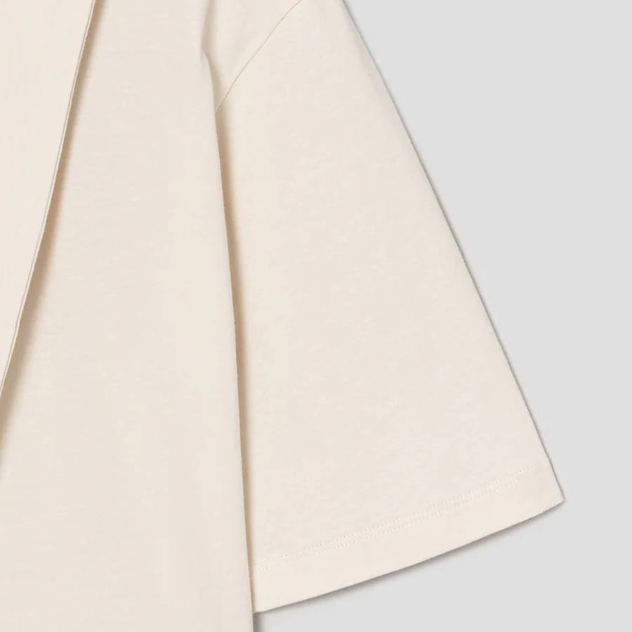 KUHO Jersey Scarf Short Sleeve T-Shirt — Ivory