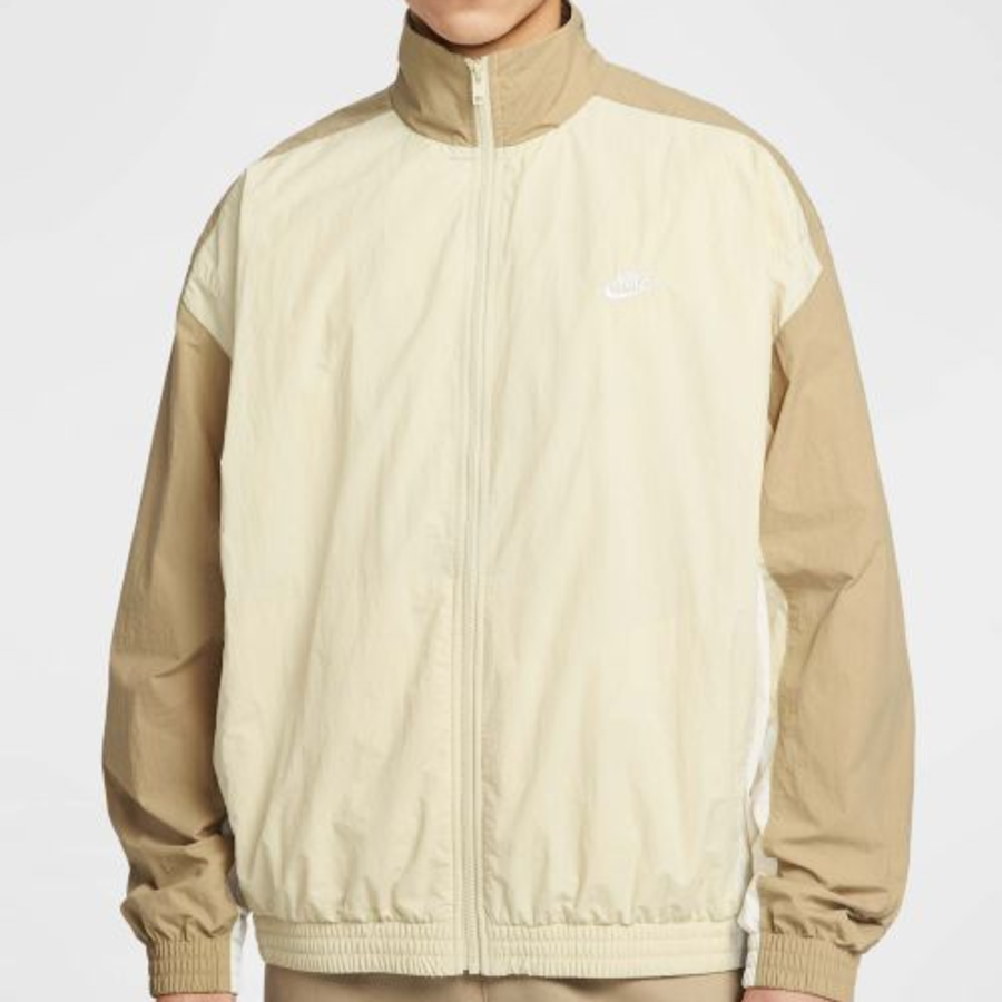 Nike Club Oversized Woven Track Jacket — Beige