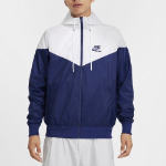 Nike Woven Windrunner Lined Jacket — White / Blue