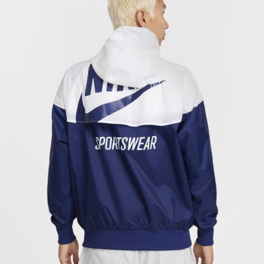 Nike Woven Windrunner Lined Jacket — White / Blue