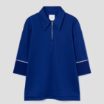 KUHO [Golf] Collar Neck Half Zip-Up Top - Royal Blue