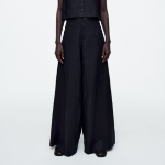 COS Linen Wide-Leg Trousers – Navy