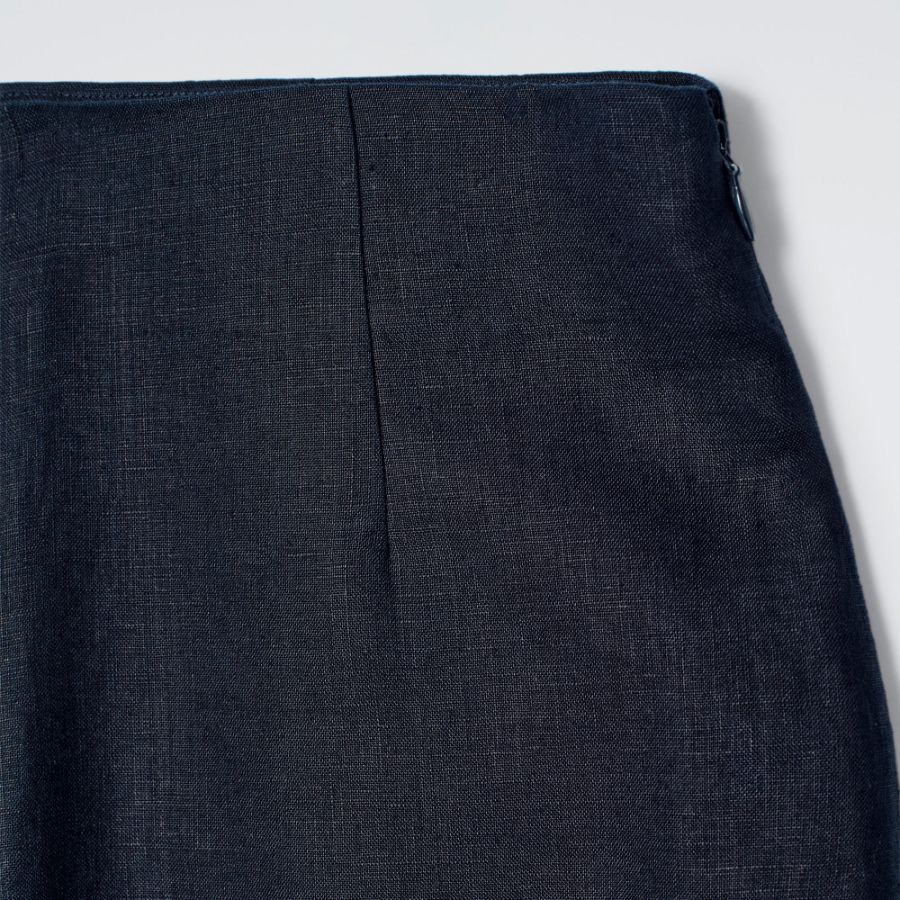 COS Linen Wide-Leg Trousers – Navy