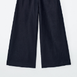 COS Linen Wide-Leg Trousers – Navy