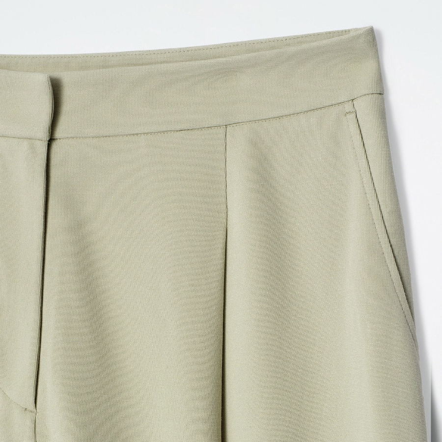 COS Crop Wide-Leg Trousers – Light Green
