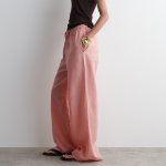 COS Wide-Leg Linen Drawstring Trousers – Pink