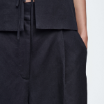 COS Relaxed Linen-Blend Wide-Leg Trousers – Navy