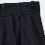 COS Relaxed Linen-Blend Wide-Leg Trousers – Navy