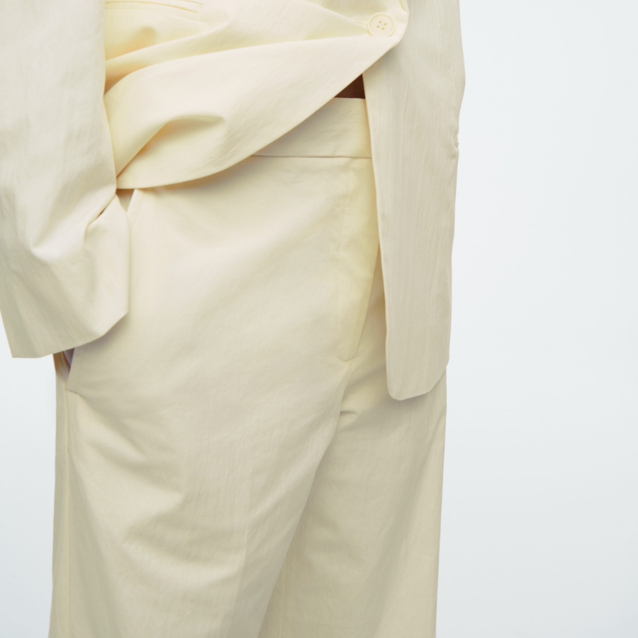COS Tailored Cotton Straight-Leg Trousers – Butter Yellow