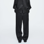 COS Linen Drawstring Trousers – Black