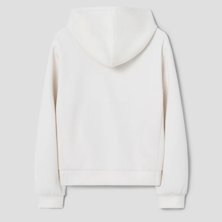 KUHO Golf Knit Hooded Jersey Top — Ivory