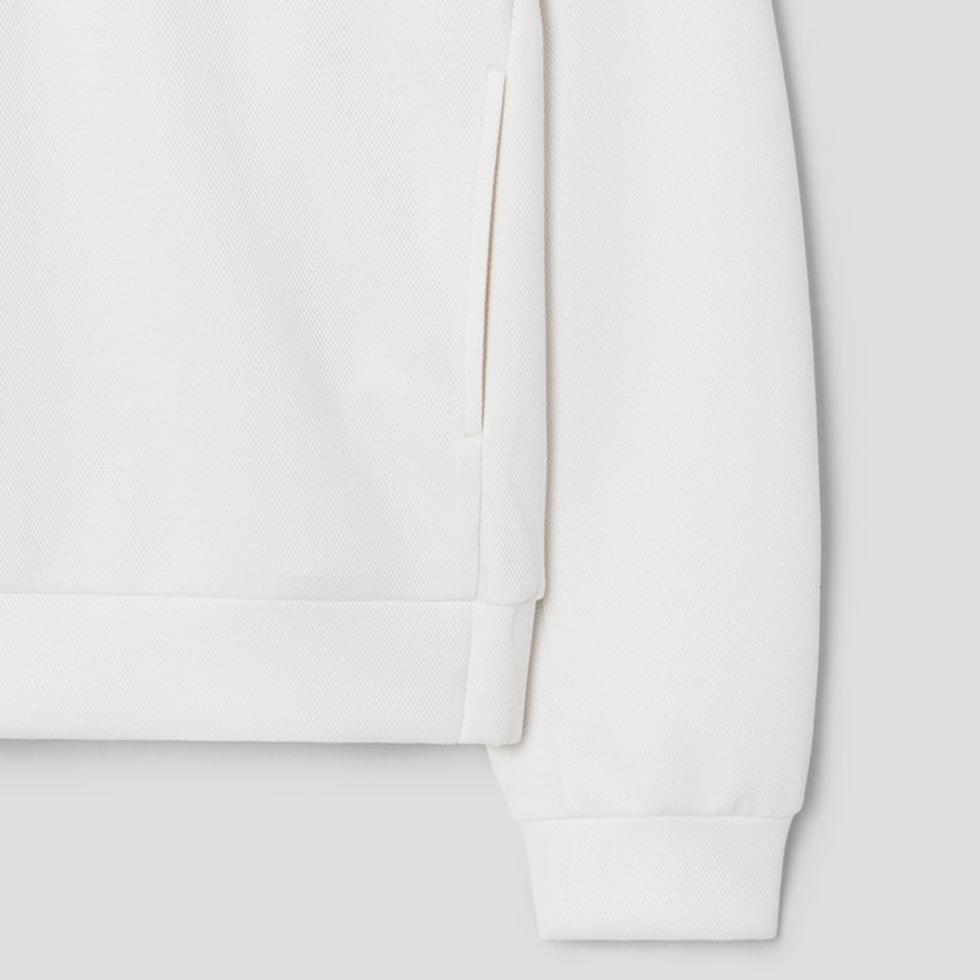 KUHO Golf Knit Hooded Jersey Top — Ivory
