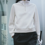 KUHO Golf Knit Hooded Jersey Top — Ivory