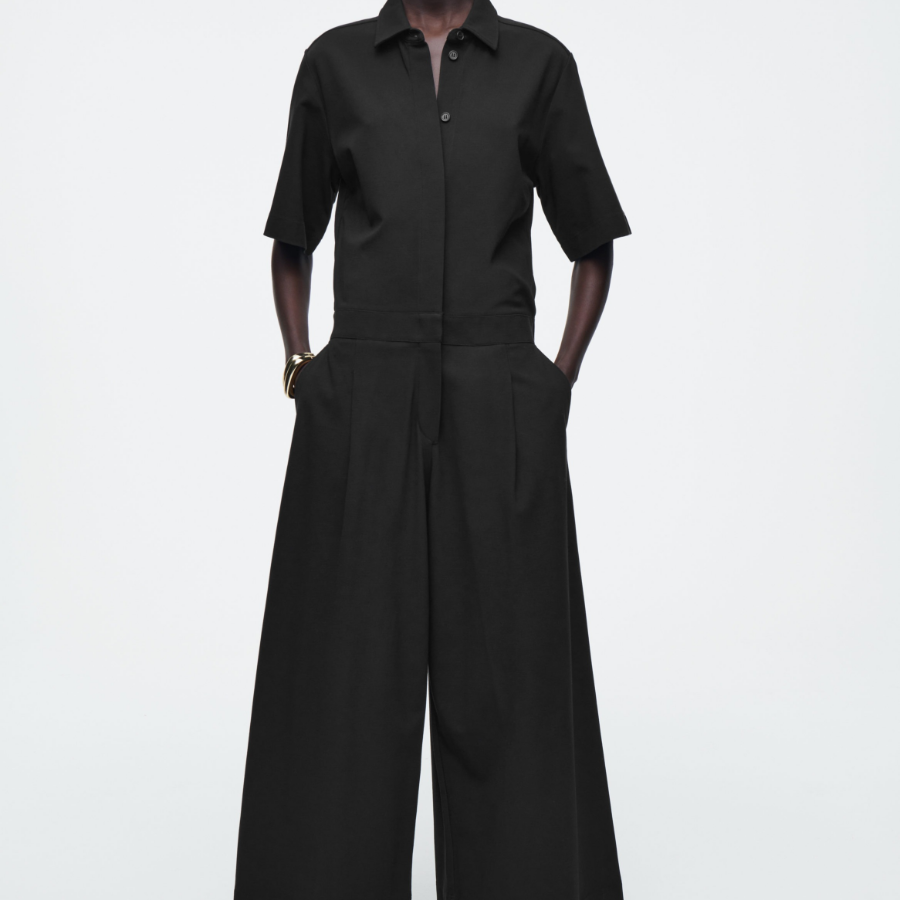 COS Short Sleeve Jumpsuit – Black